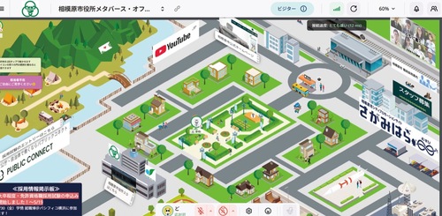 メタバース・オフィスの画面