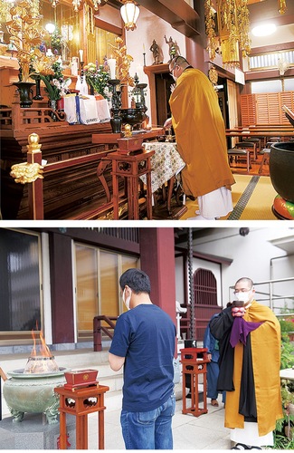 川崎市の養周院で供養される（写真は過去）