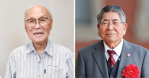 講演を行う西倉さん（左）と丸山さん（右）