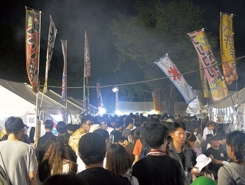 猛暑を避けた時間で開催された大野北銀河まつり