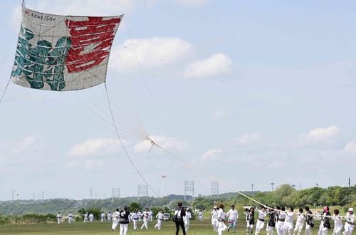 今年行われた相模の大凧まつり＝新磯まちづくりセンター提供