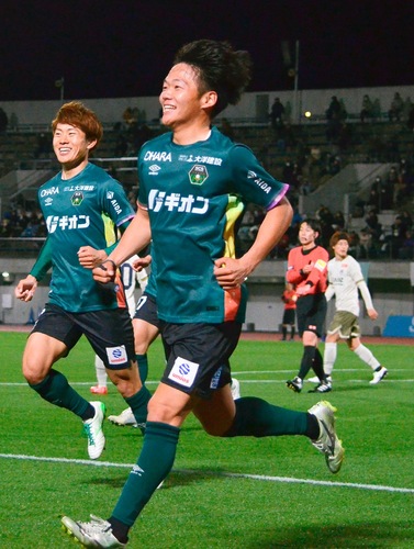 Ｊ初ゴールを決めたＭＦ田鎖勇作選手