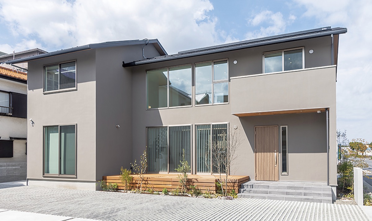 2022年10月に完成したモデルハウス。W断熱工法による高気密高断熱住宅を体感できる