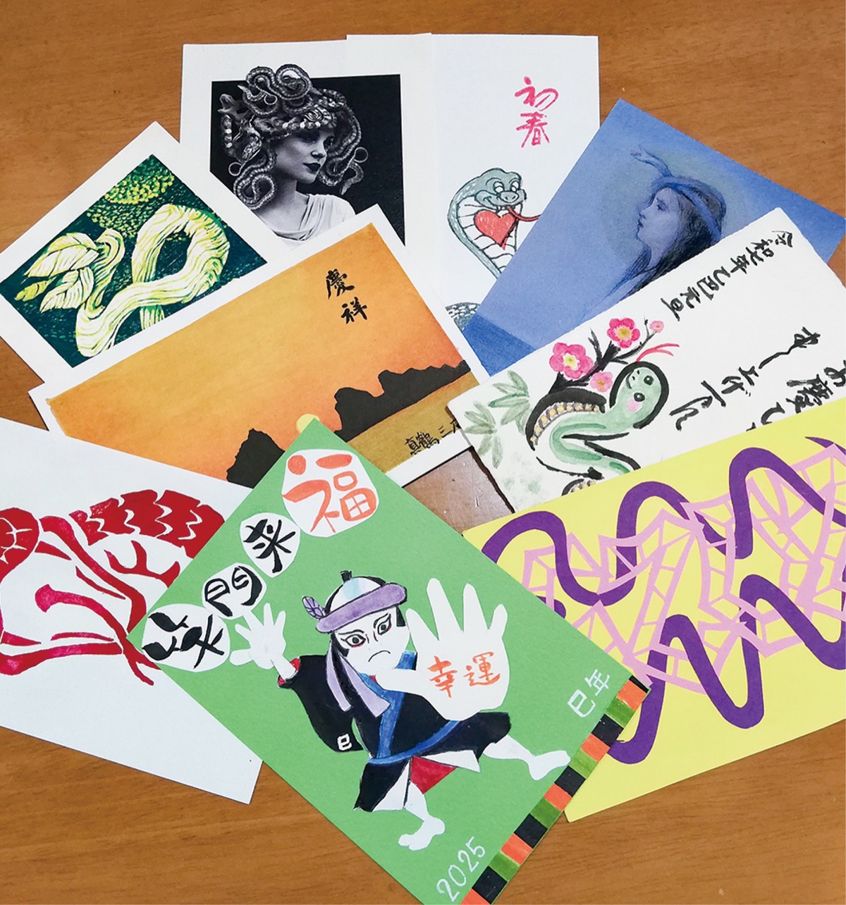 手作り年賀状の展覧会