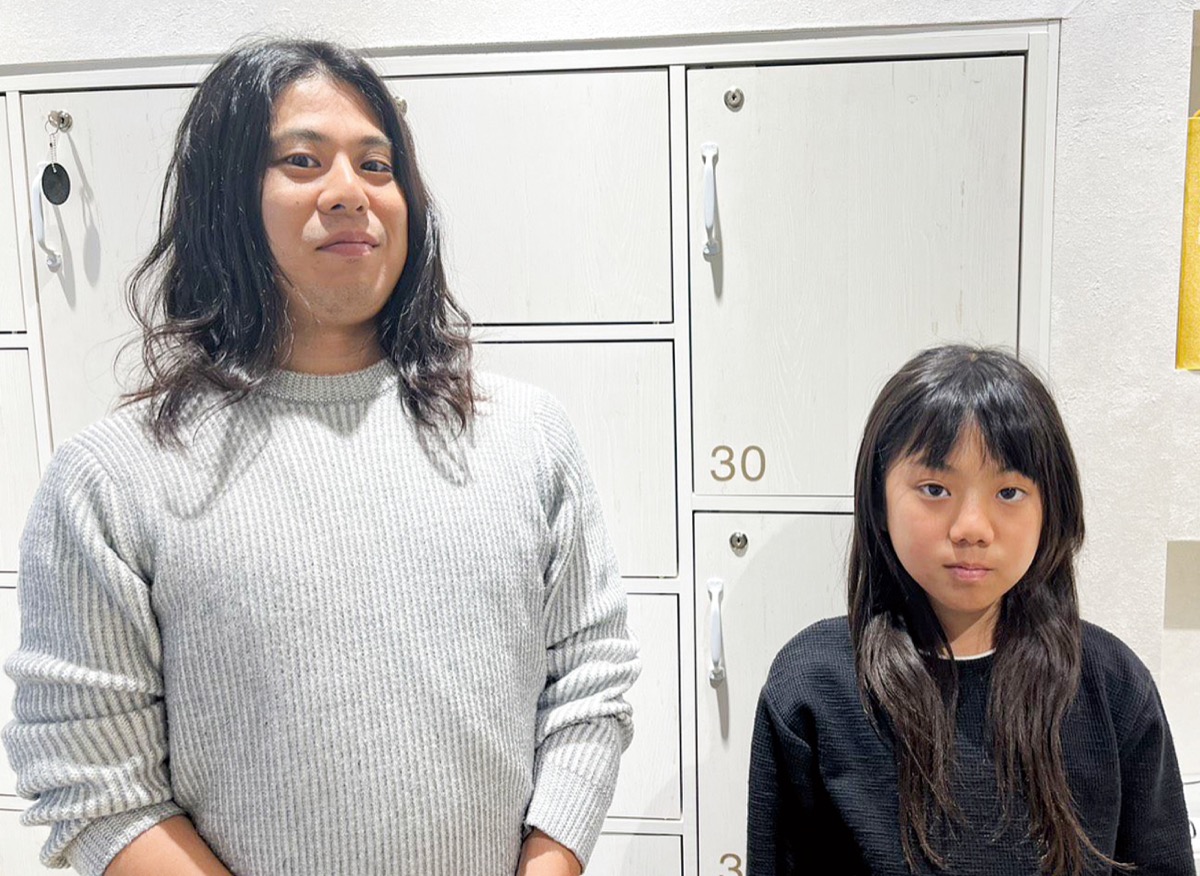 叔父と一緒にヘアドネ