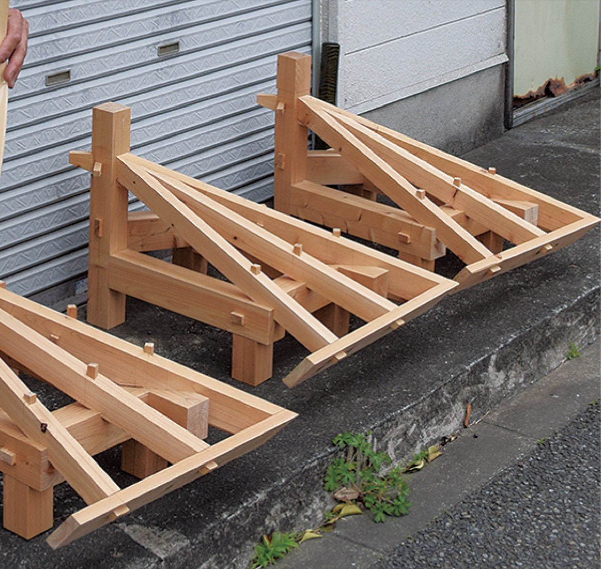 小島さんが練習で作った作品。サイズは55×70×60（ｃｍ）