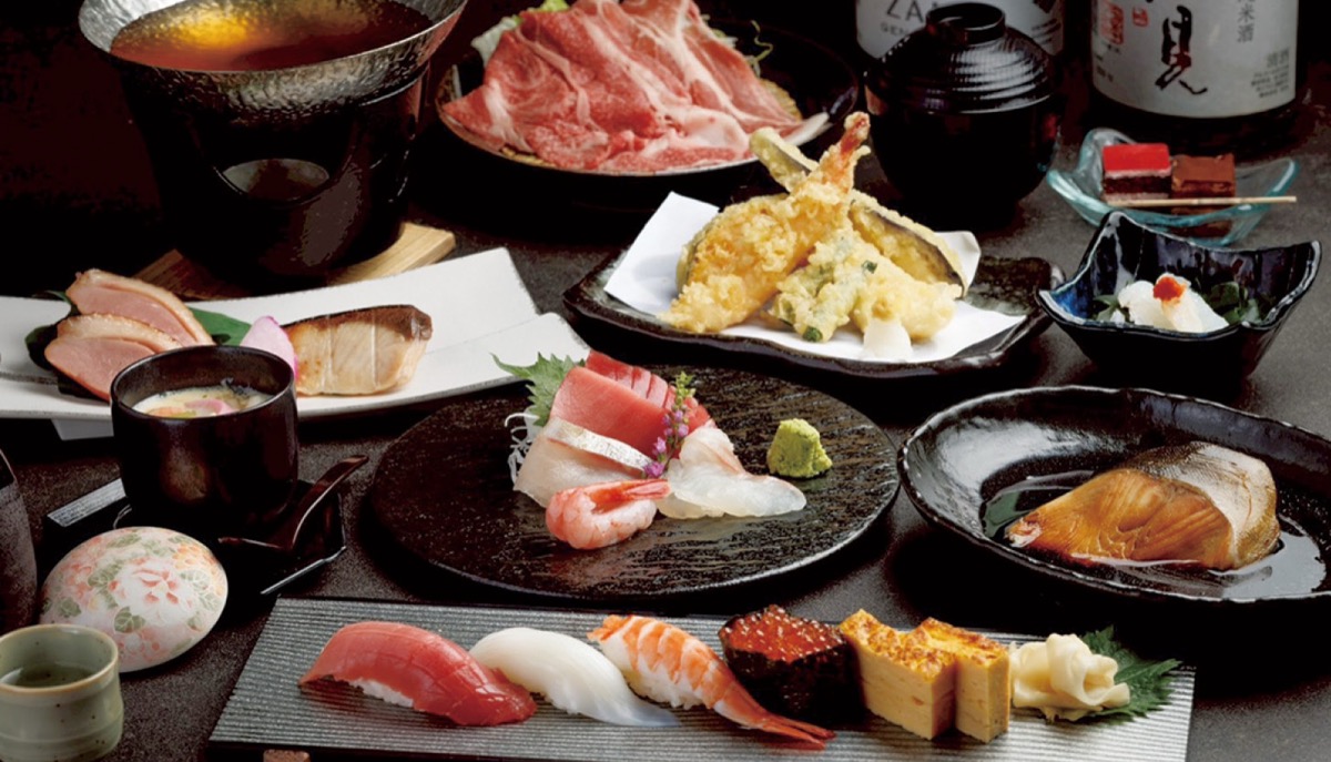 宴会コースの一例(税込6,600円)。ただし25日は提供なし