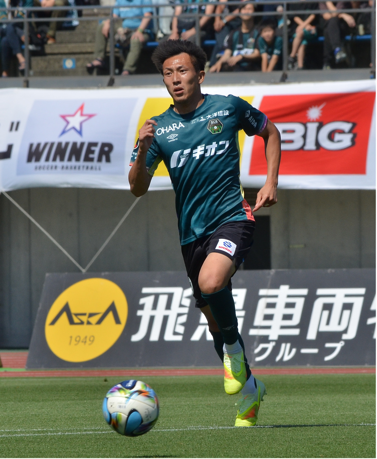 前半35分にゴールを決めた佐々木快選手