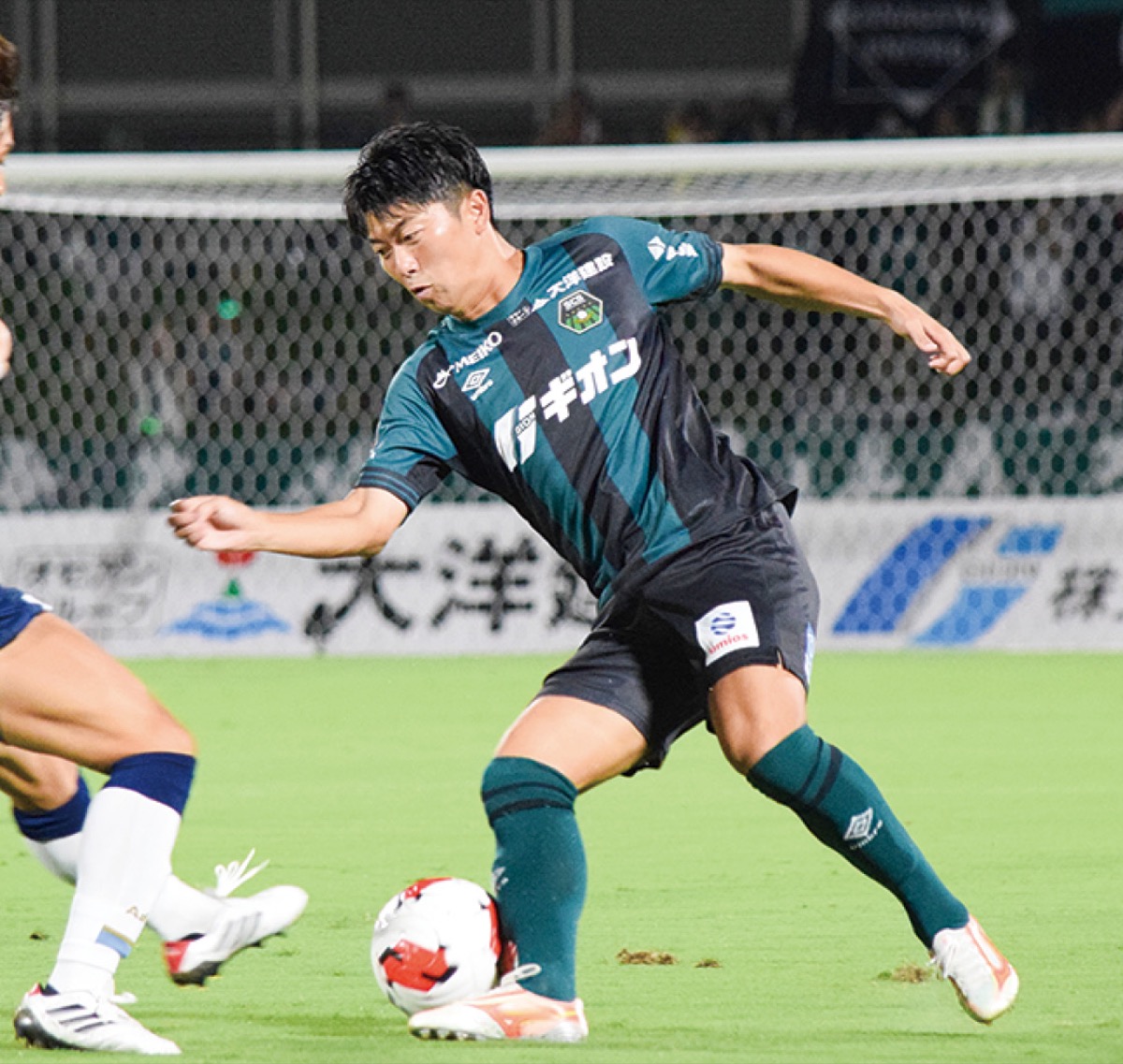 ギオンスでプレーする武藤選手(9月2日撮影)