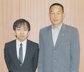 愛知県安城市出身の後藤さん（左）。リニア新幹線の話に「とても助かります」と声が弾む場面も