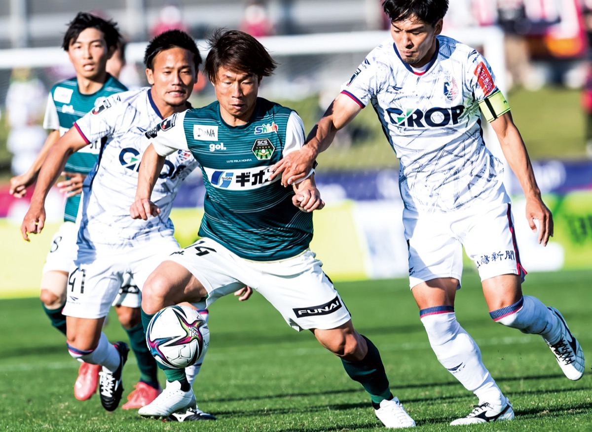 点を決めた安藤翼＝ＳＣ相模原提供