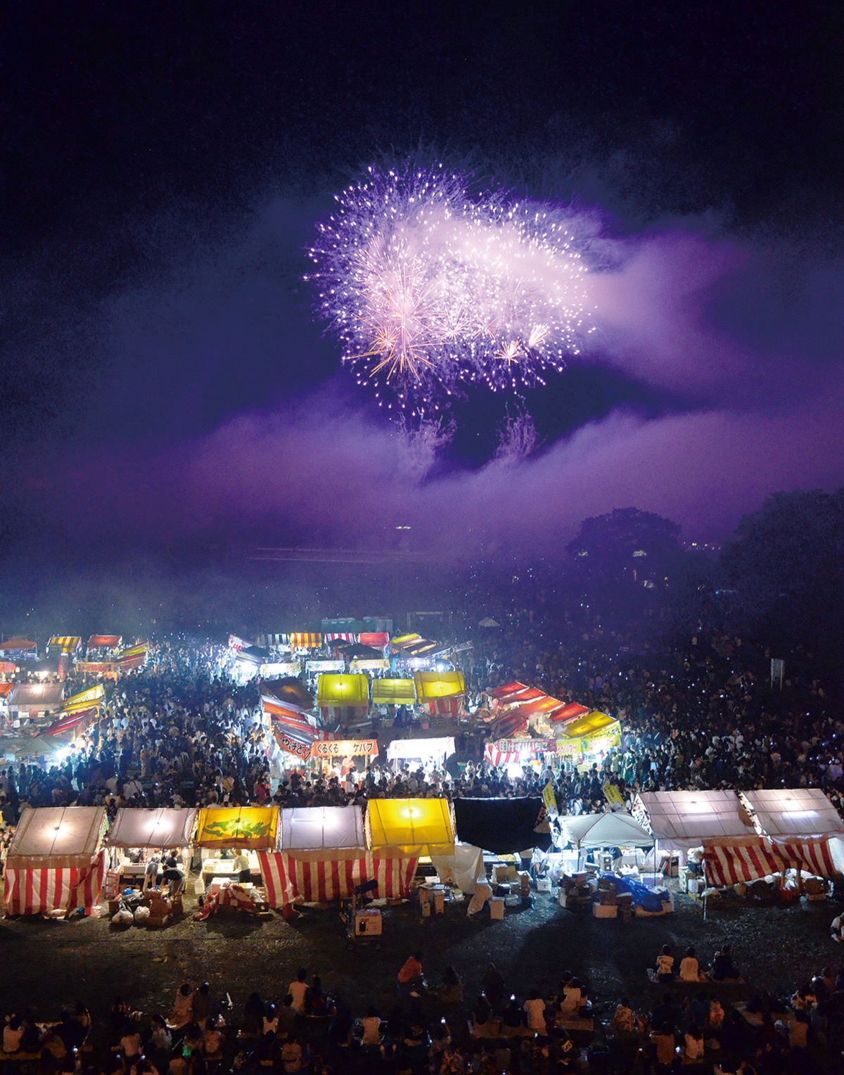 24日、相模川 夜空に1万発