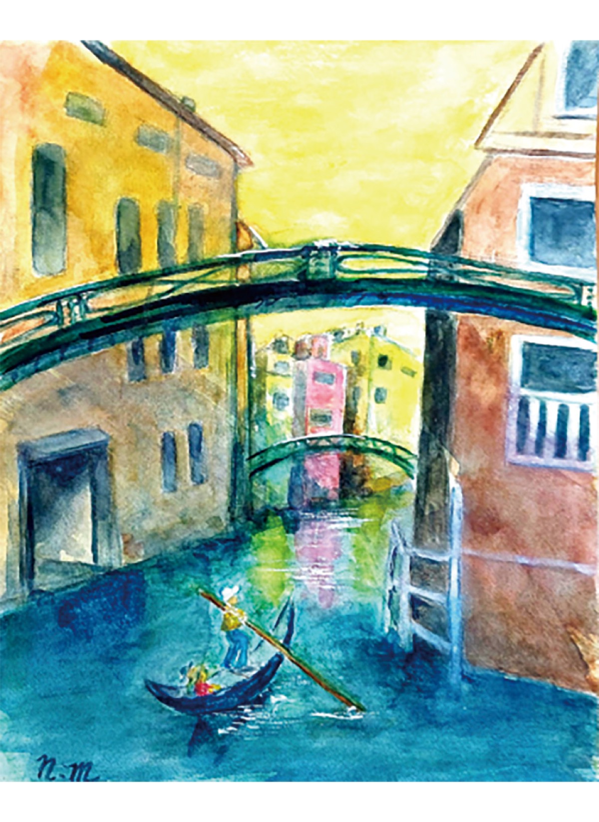 70点の水彩画展示