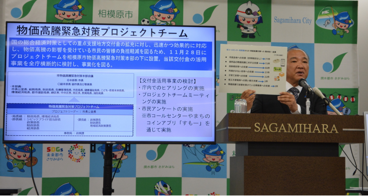 物価高騰対策プロジェクトチームが発足