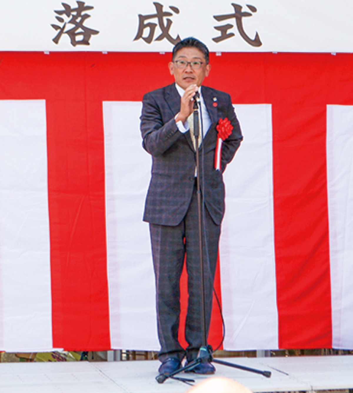 施設の施工を担当した緑区西橋本の相陽建設株式会社の古橋裕一社長