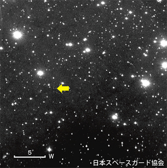 小惑星「Ｔｅｒｕｔｅ」の画像。２０１１年12月４日午後６時25分44秒（世界時）撮影