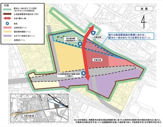 橋本駅周辺まちづくりの計画図（相模原市発表資料より）