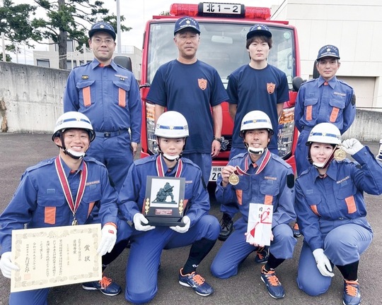 北方面隊第１分団選抜のメンバーら（同分団第２部 提供）