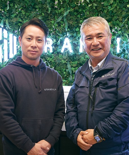 TABATAの田畑社長（右）とGRANDILLの田畑社長