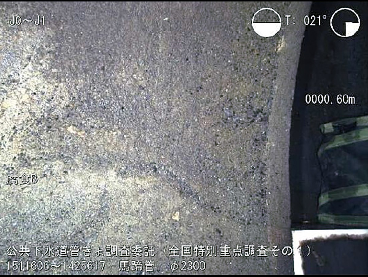 骨材露出（表面の摩耗）状況＝市提供