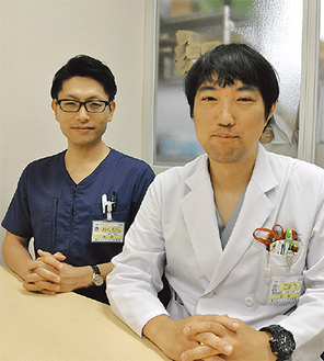 認知症疾患医療センターの役割と活用について伝える小松弘幸センター長(右)と奥村武則医師