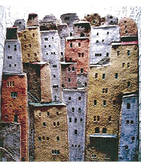 あたたかみのある陶板作品