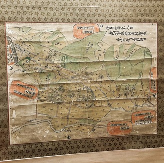 神蔵宗家の村絵図の中で最も古い（江戸時代中期）