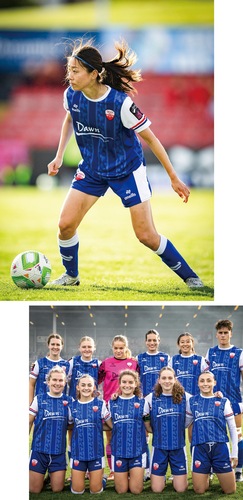 異国の地で奮闘する池座さん。「雰囲気がいい」という所属するチームのメンバー（下写真／いずれも池座さん提供）