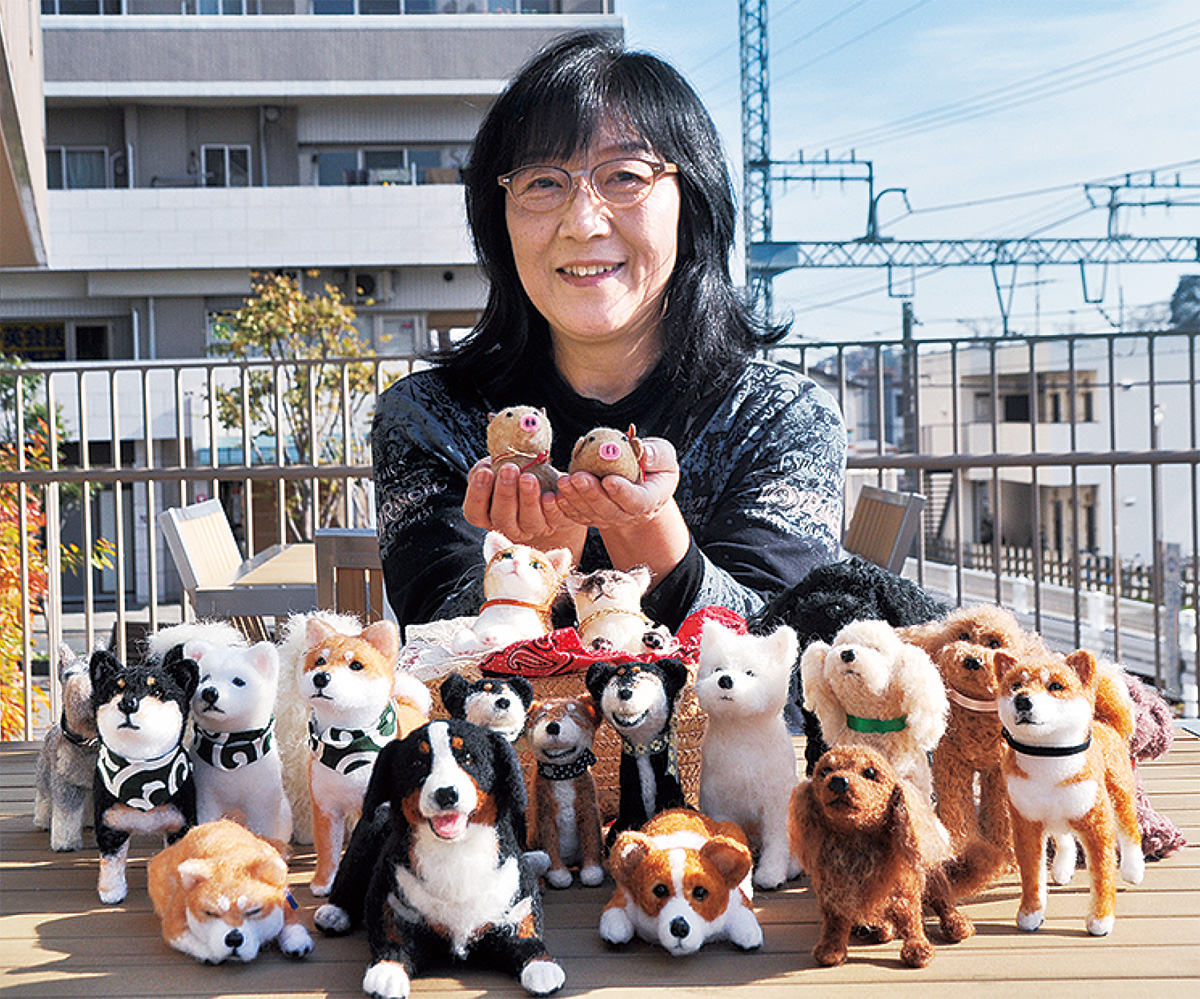 干支の 亥 を可愛らしく 羊毛フェルトで なんでも 町田 タウンニュース