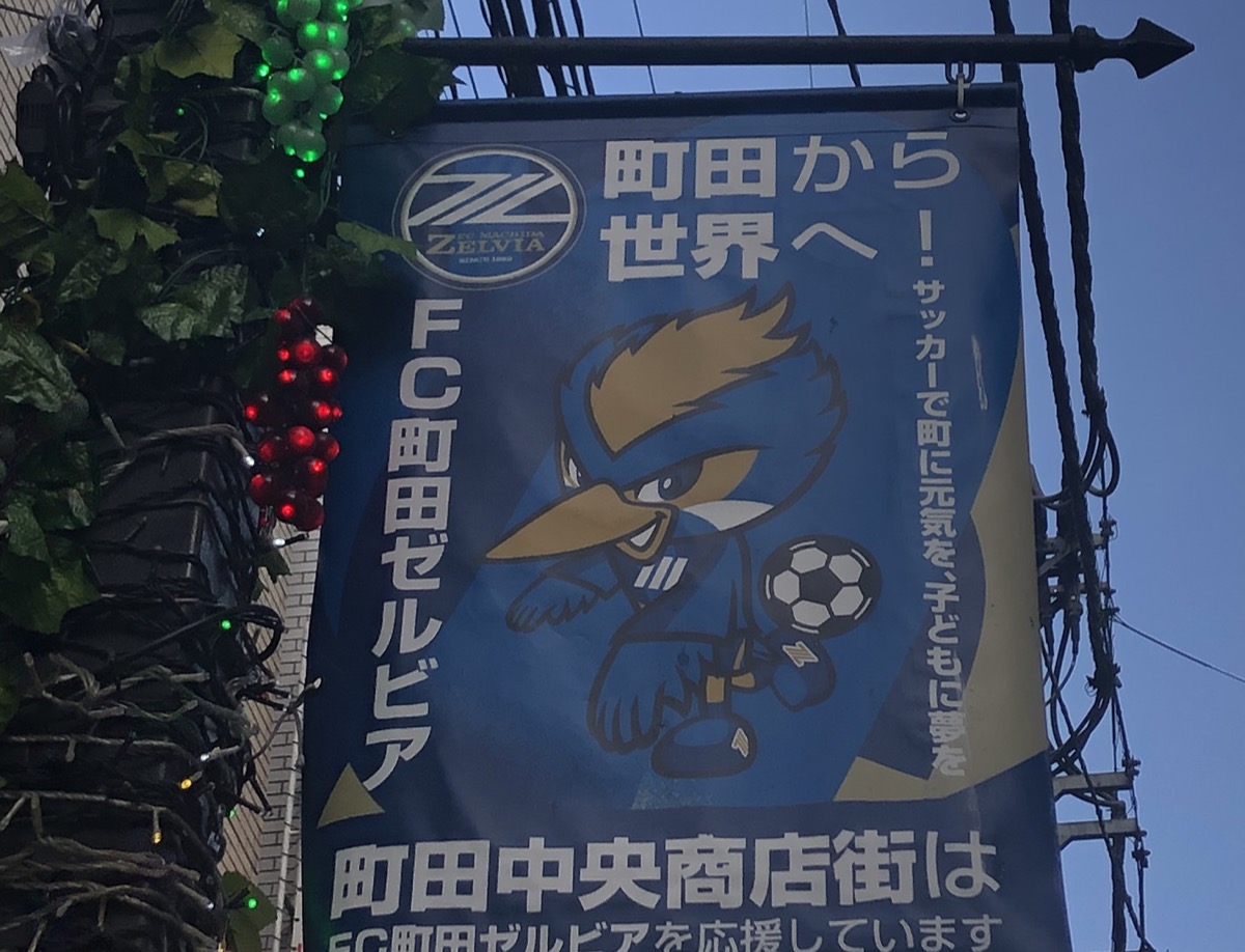 駅前商店街の頭上にも