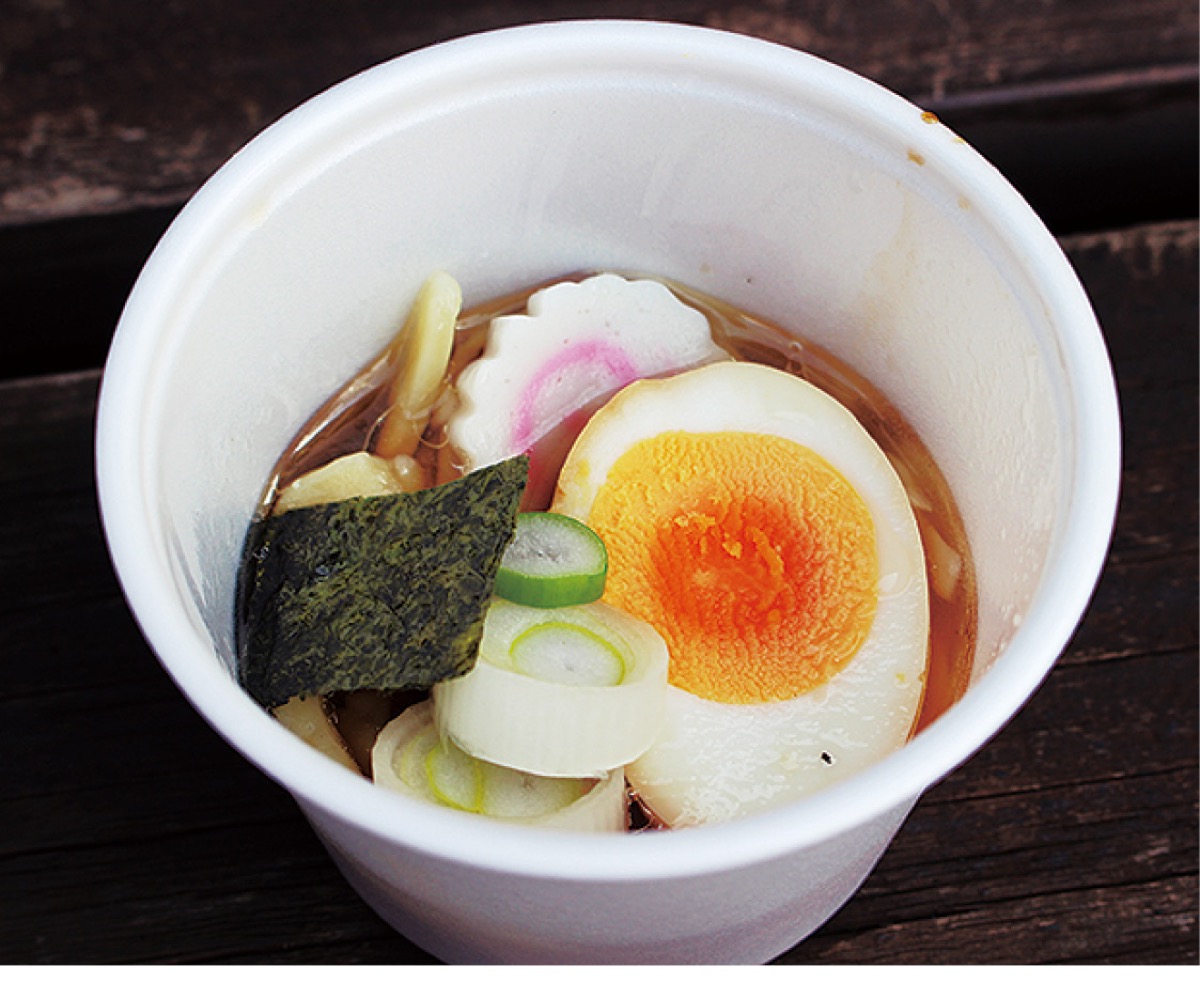 ◀できあがったラーメン