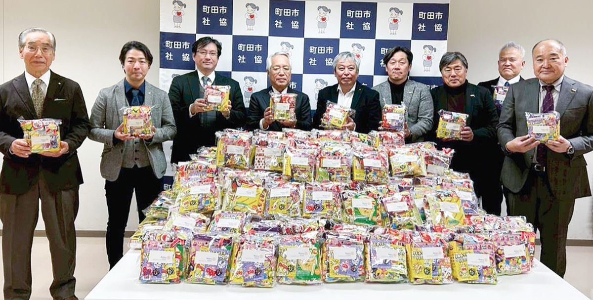 ロータリー２クラブ、社協へ食品