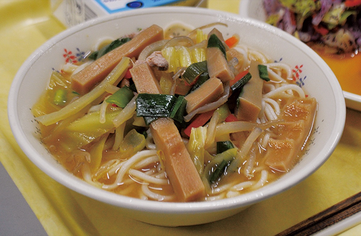 みそラーメンの具材として提供された