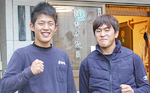 喜びを見せる杉本さん（左）と田村さん