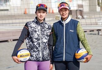 身長１７７cmの本村さん＝右、１７８cmの成優さん＝本村さん提供