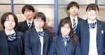 八王子実践高の(左下から時計回りに)加藤由美佳さん、田中克彦さん、山崎さん、仲谷さん、古賀希さん、本田佳菜さん