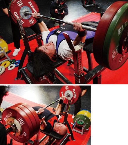 日本記録を更新した田中選手（上写真）と樋口選手（主催者提供／西岡浩記撮影）