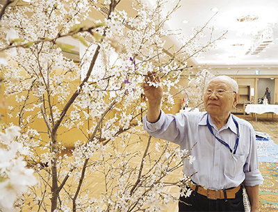 毎年 開花調整 し持ち込み 高尾ｌｃ篠崎さん 例会に 満開 の桜 八王子 タウンニュース