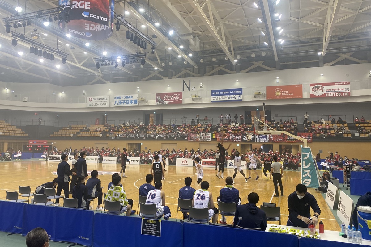 18日の試合。黒いユニフォームが八王子