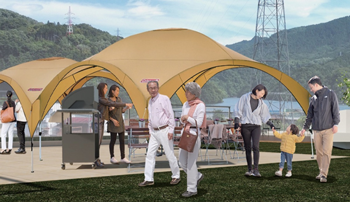 屋上のバーベキューエリア。自然の中で家族や友人との会話も弾む（完成イメージ）