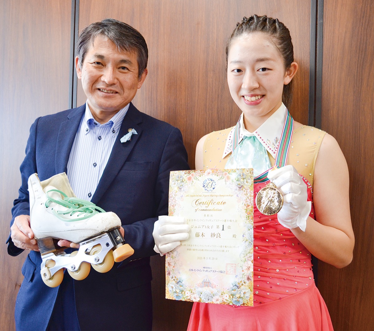 全日本３連覇で市長表敬