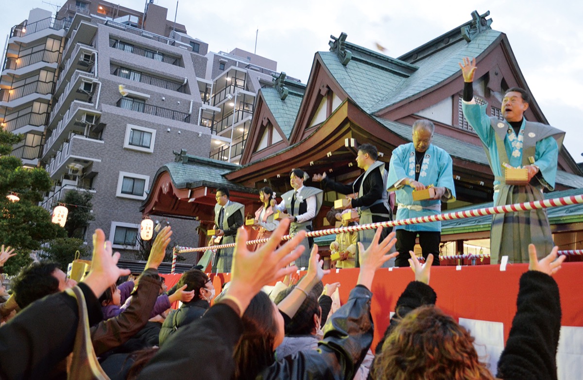 市内各所で節分の豆まき