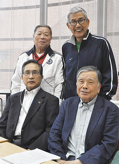 発起人メンバー（左上から）朝倉泰行さん、増田勉さん（左下）加藤伸夫さん、小野津博好さん