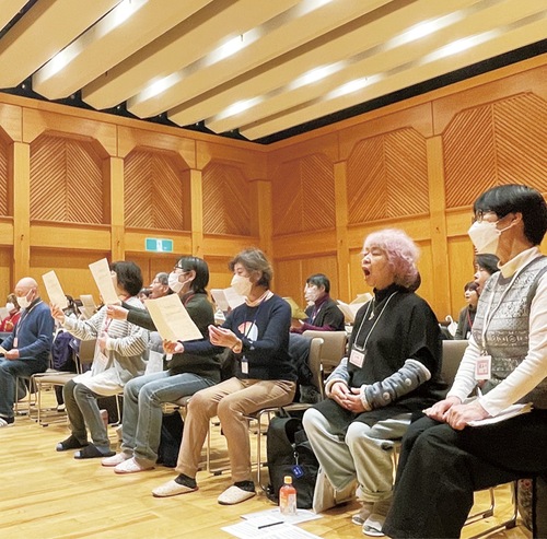 「第九」をうたう会の練習の様子