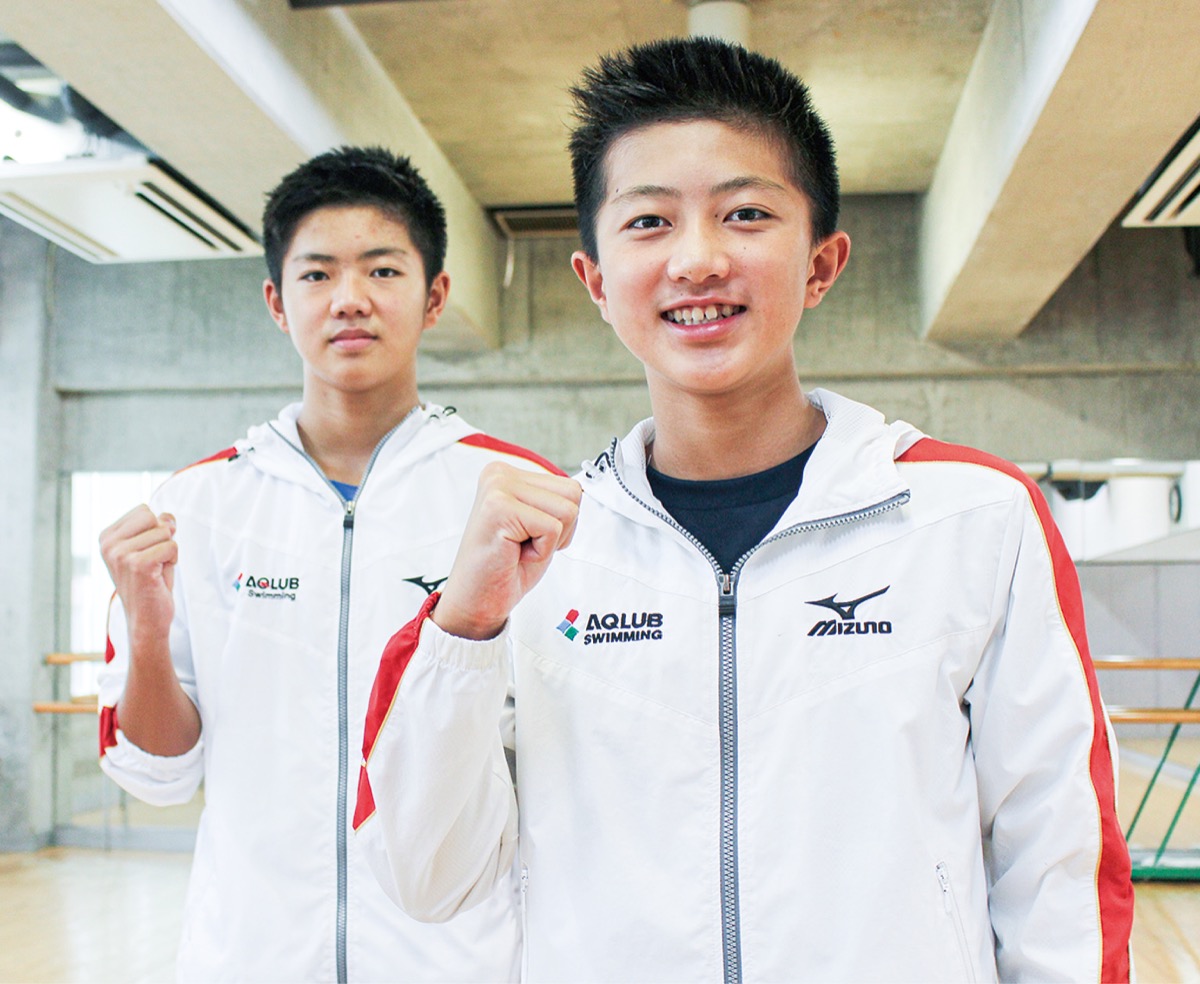 ▲しっかりものの龍太郎さん（左）と積極的な騎士さん