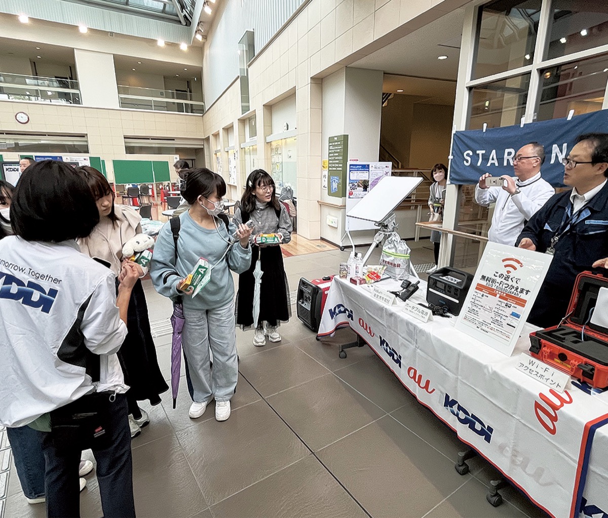 大妻女子大学で防災啓発