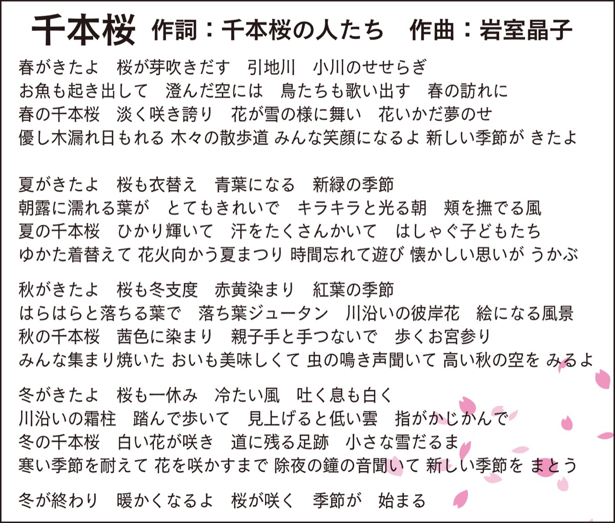 千本桜の誇り 歌に 11月に披露 動画制作も 大和 タウンニュース