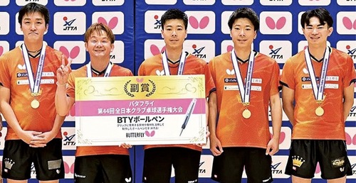 優勝したチームＡのメンバー