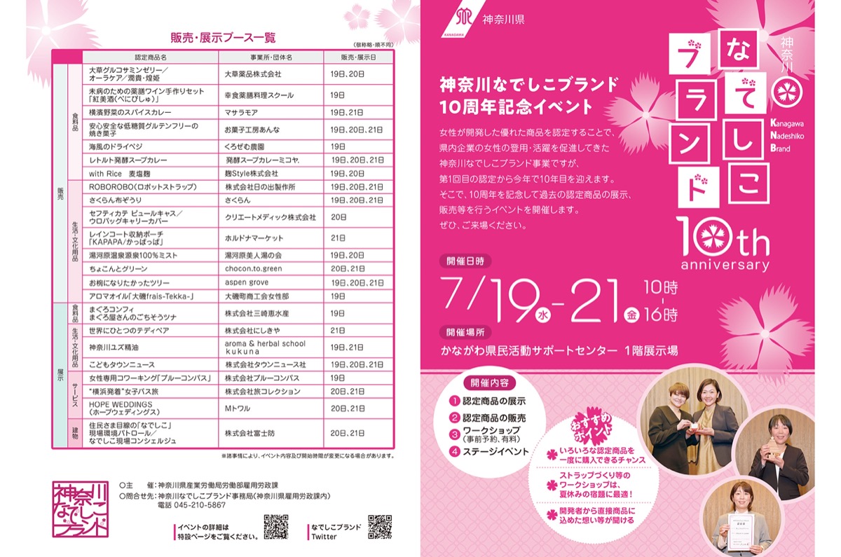 神奈川なでしこブランドが10周年
