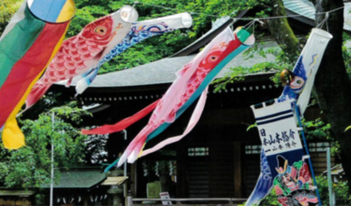 こいのぼりも泳ぐ